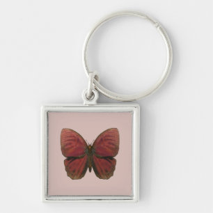 Red Rooster Butterfly Key Ring