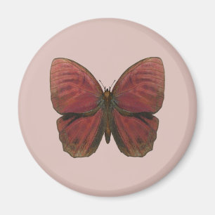 Red Rooster Butterfly Magnet