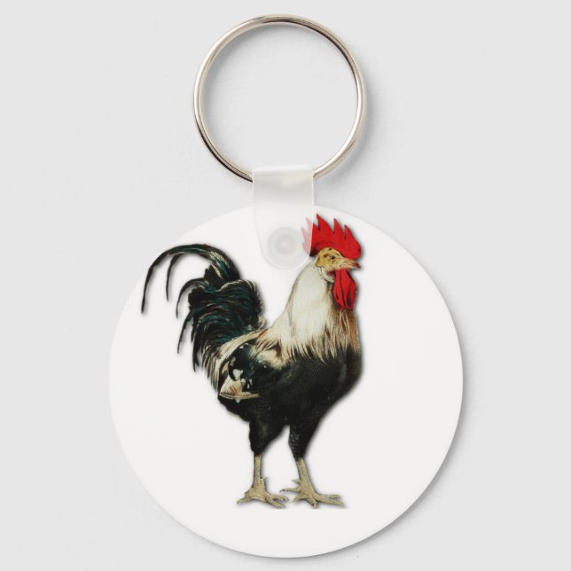 Red Rooster Chicken Customise Key Ring (Front)