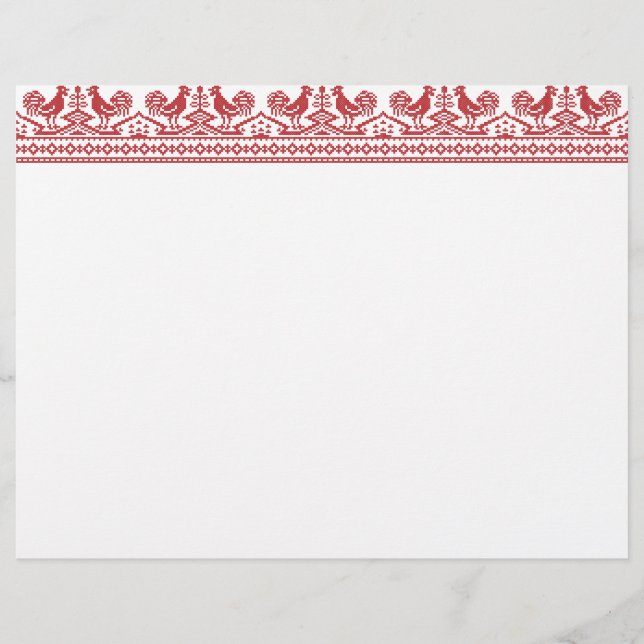 Red Rooster cross-stitch (Front)