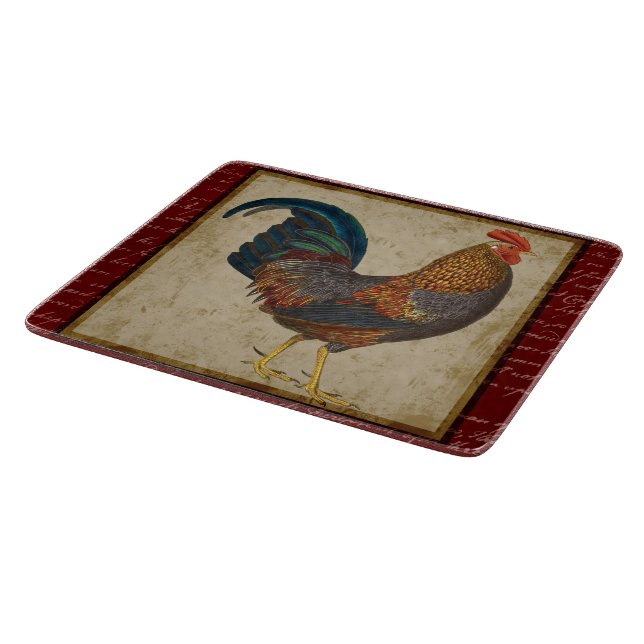 Red Rooster Cutting Board (Corner)