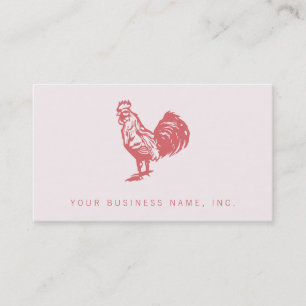 Red Rooster Farmhouse Bistro Logo Professional Business Card