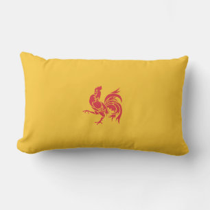 Red Rooster (Flag of Wallonia) Lumbar Cushion