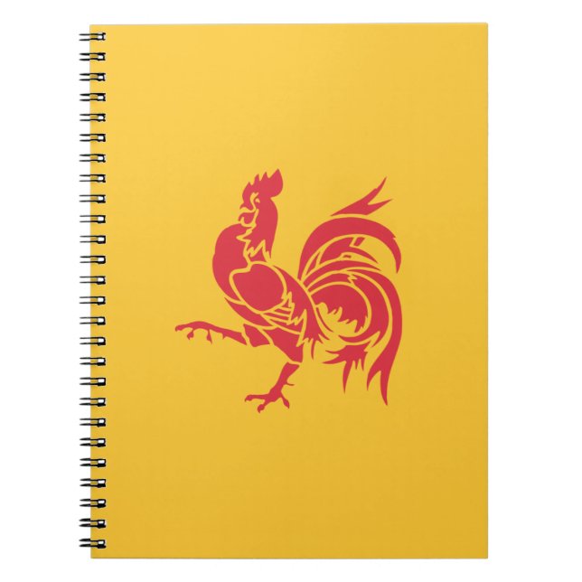 Red Rooster (Flag of Wallonia) Notebook (Front)