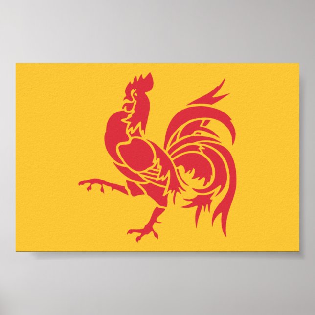 Red Rooster (Flag of Wallonia) Poster (Front)