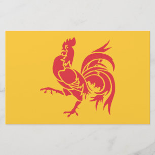 Red Rooster (Flag of Wallonia) Stationery