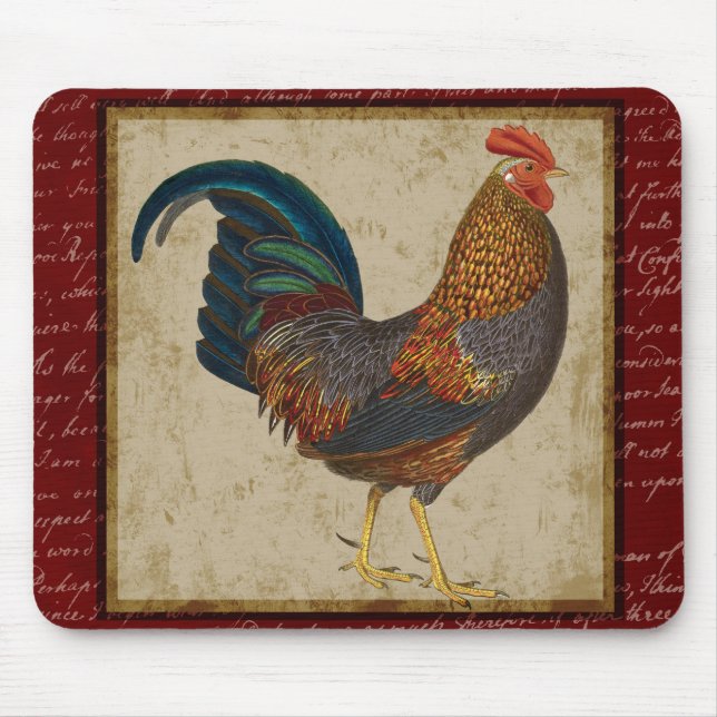 Red Rooster Mouse Pad (Front)
