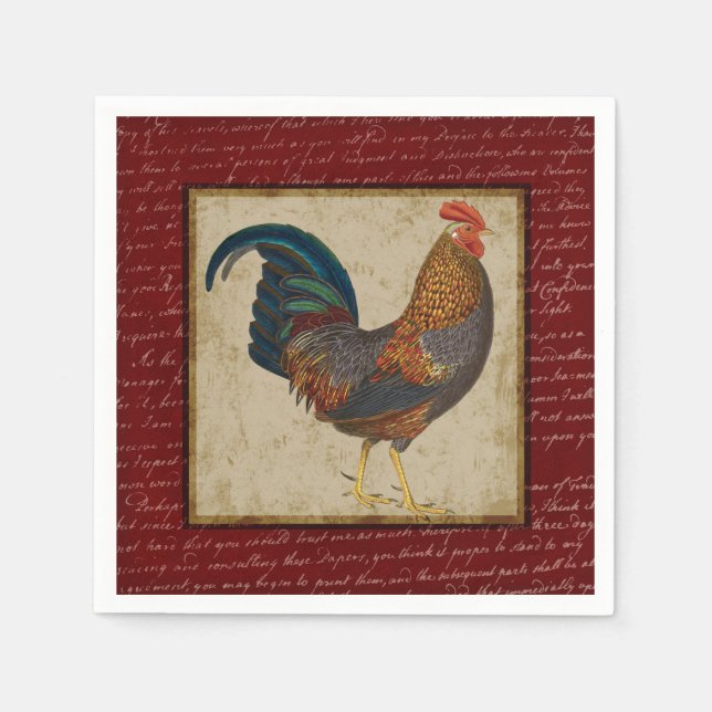 Red Rooster Napkin (Front)
