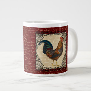 Red Rooster Vintage Large Coffee Mug