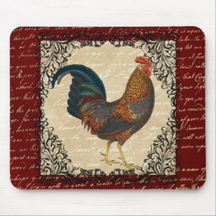 Red Rooster Vintage Mouse Pad