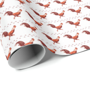 Red Rooster Wrapping Paper