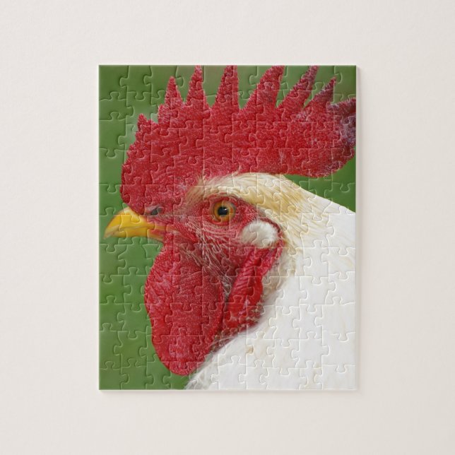 Red Rooster's Comb Country Rooster Gifts Jigsaw Puzzle (Vertical)