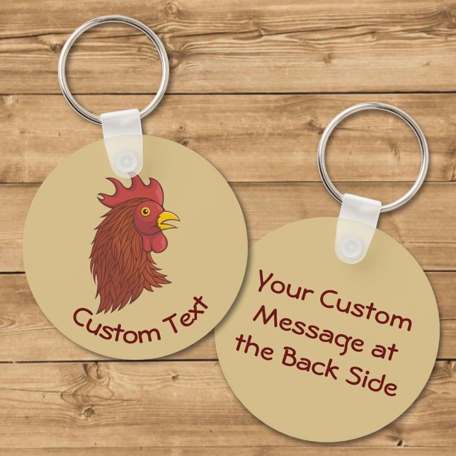 Red Rooster's Head Keychain (Creator Uploaded)