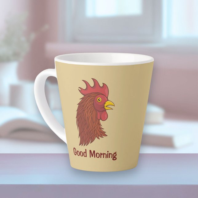 Red Rooster's Head Latte Mug (Creator Uploaded)