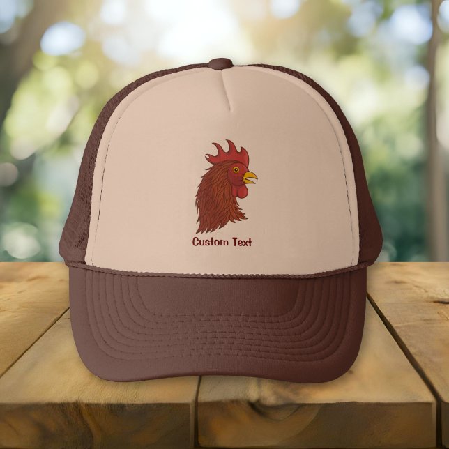Red Rooster's Head Trucker Hat (Creator Uploaded)