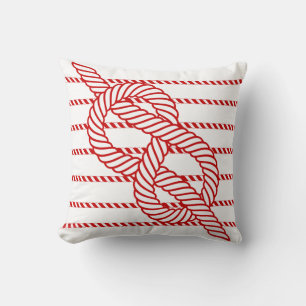 Red Rope Nautical Pillow
