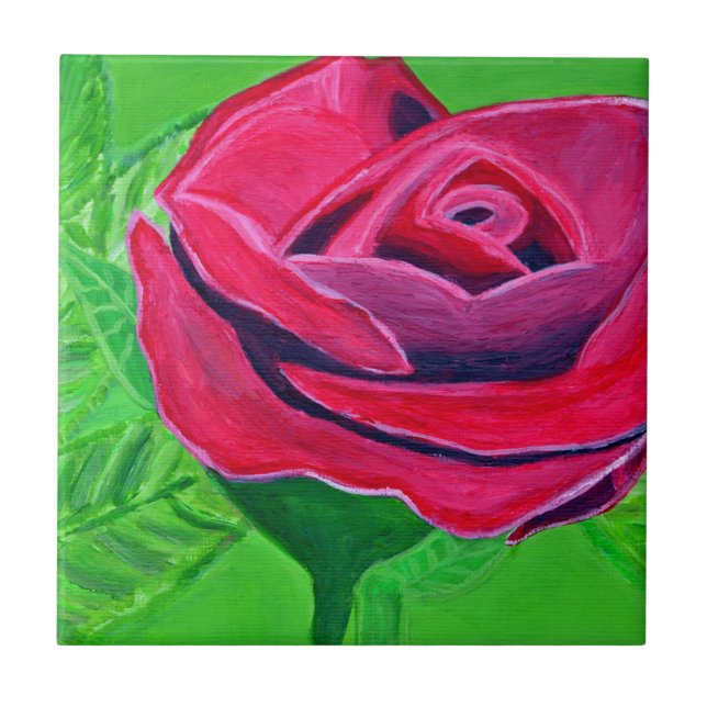 Red Rose2 Tile (Front)