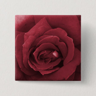 red rose 15 cm square badge