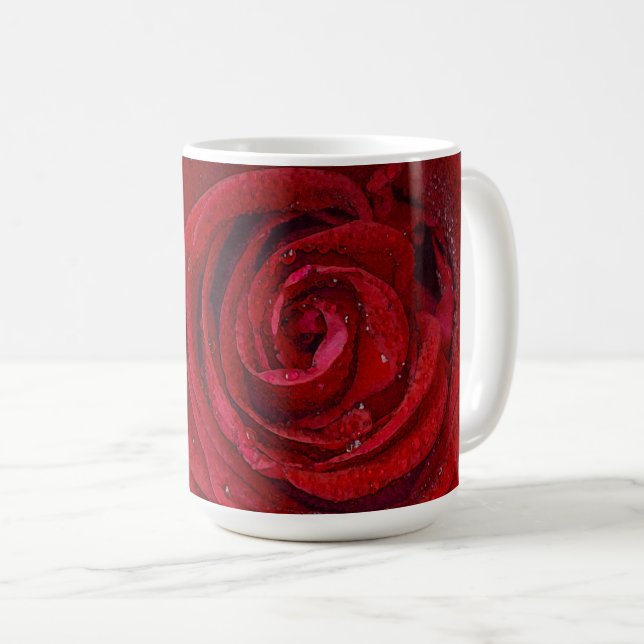 Red Rose - 15 oz. Mug (Front Right)