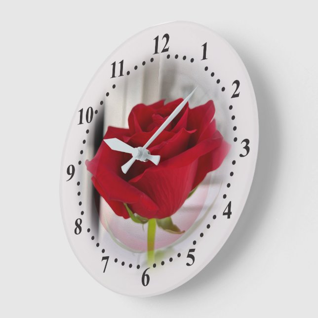 Red rose 2 large clock (Angle)