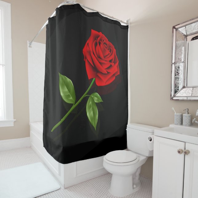 Red Rose 2 - Shower Curtain (In Situ)