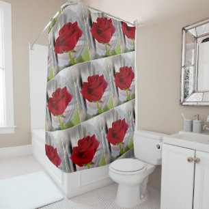 Red rose 2 shower curtain