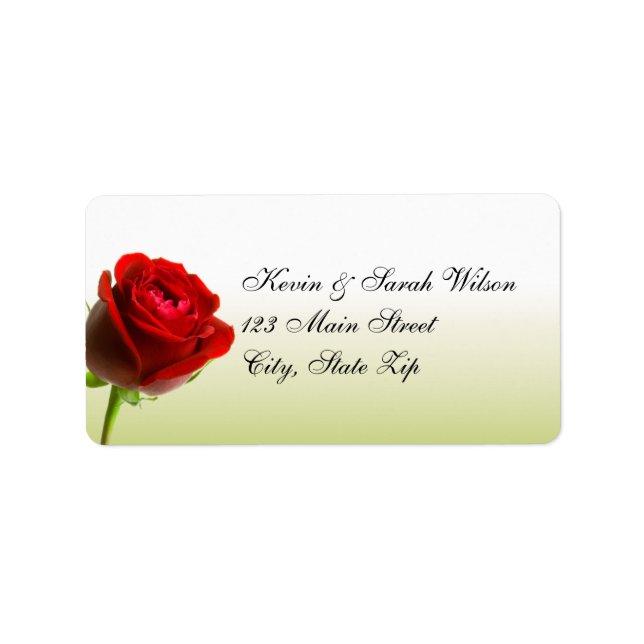 Red Rose Address Labels (Front)