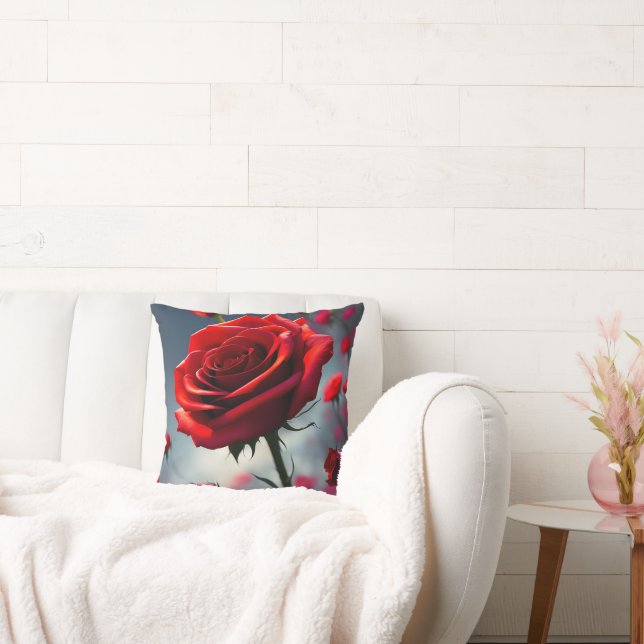Red Rose And Buds, Cushion (Couch)