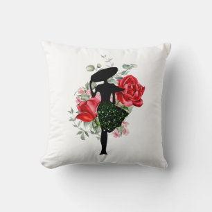 Red Rose and Fashion Throw Pillow