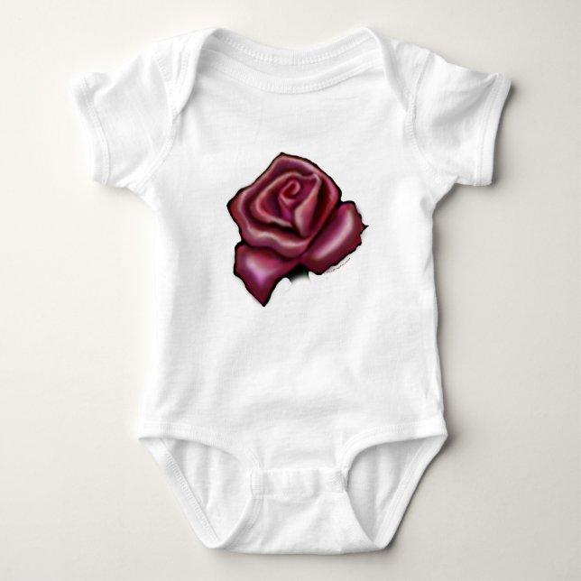 Red Rose Baby Bodysuit (Front)