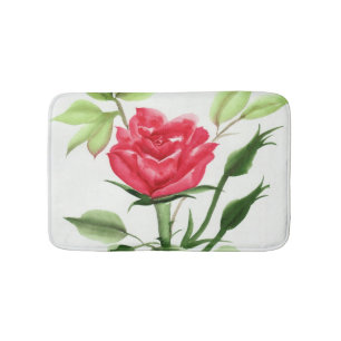 Red Rose Bath Mat