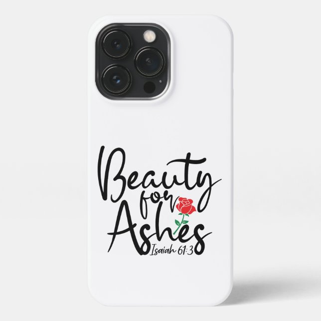 Red Rose Beauty For Ashes Cell Phone Case (Back)