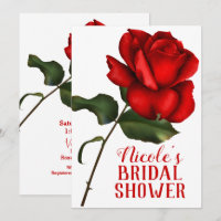 Red Rose Beauty & The Beast Bridal Shower