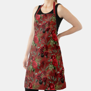 Red Rose Bee Series Design 11 Apron