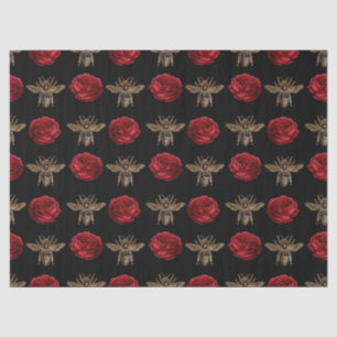 Red Rose Bee Series Design 16 Tissue Paper