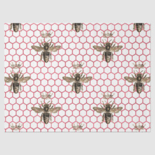 Red Rose Bee Series Design 34 Tissue Paper