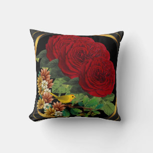 Red Rose Bird Pillow