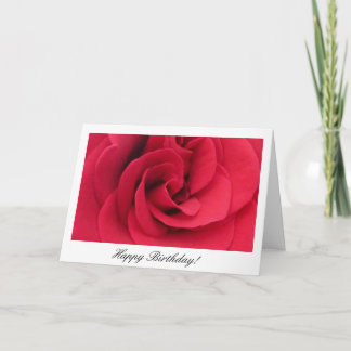Red rose birthday card
