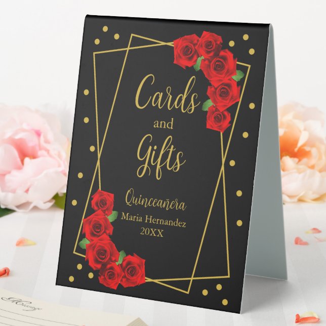 Red Rose Black and Gold Quinceañera (In SItu (Wedding))