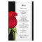 Red Rose Black and White Wedding Menu Template