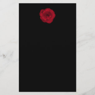 Red Rose. Black Background. Flyer