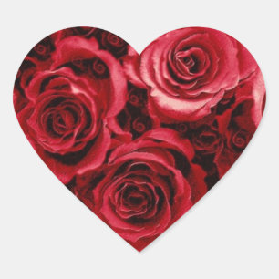 RED Rose Bouquet - Wedding Envelope Seal