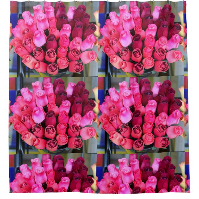 red rose bouquets shower curtain (Front)