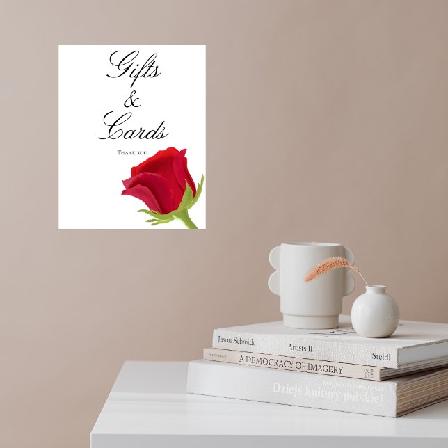 Red Rose Bridal shower Gifts and Cards  Poster (Creator Uploaded)