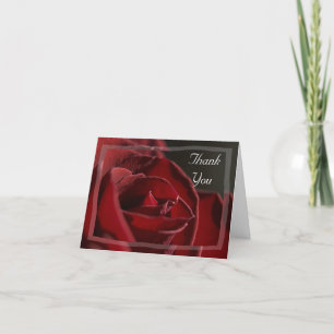 Red Rose Bridesmaid Thank You Card
