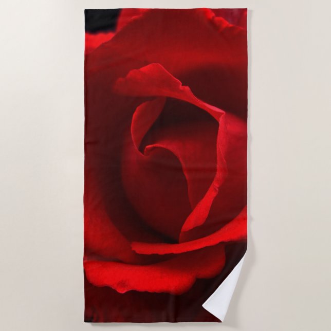 Red Rose btcna Beach Towel (Front)