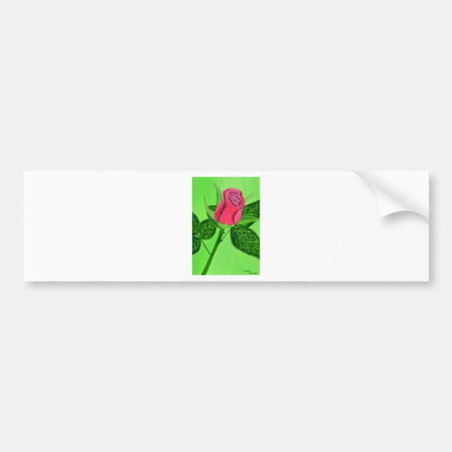 Red Rose Bumper Sticker (Front)
