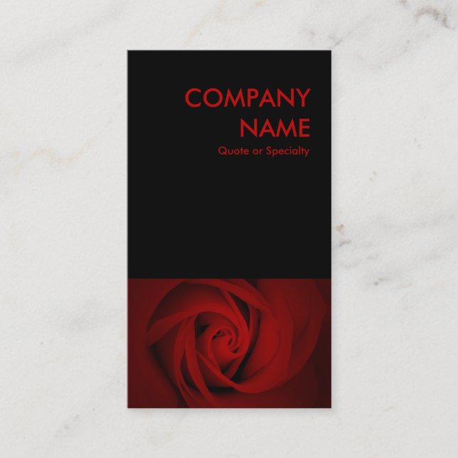 red rose business card (Front)