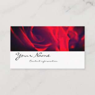 Red Rose Business Card Valentine
