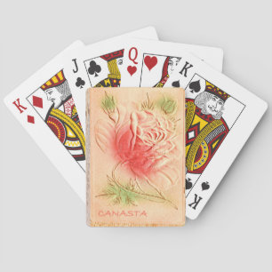 RED ROSE CANASTA CARDS